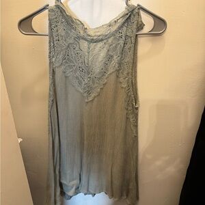 Altar'd State Lace Detail Women's Blouse - Soft Blue